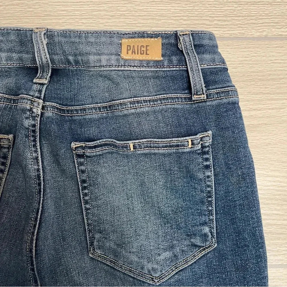 PAIGE Hoxton Straight High Rise Ankle Frayed Curved Bottom Hems Women’s Size 29 - Picture 11 of 16